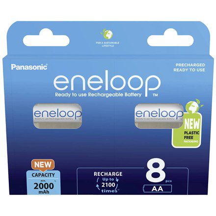 Panasonic Baterie akumulatorowe ENELOOP BK-3MCDE/8BE AA, 2000 mAh, 8 szt.